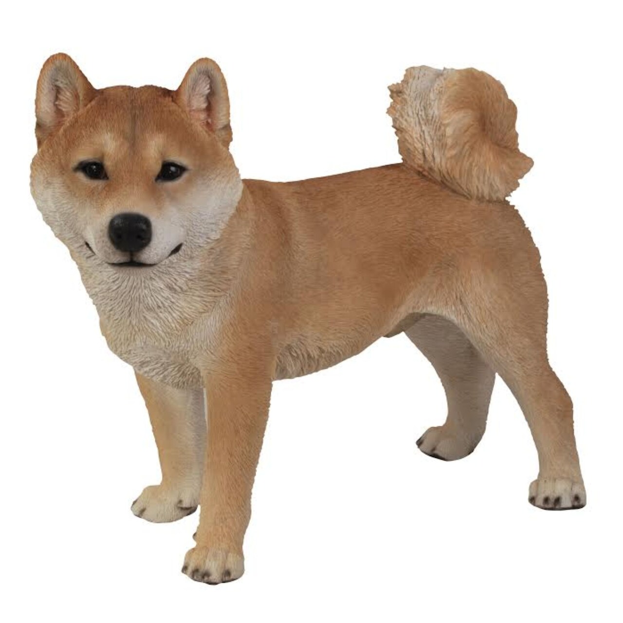 Hi-Line Gifts Standing Shiba Inu Outdoor Garden Statue - 19.5"